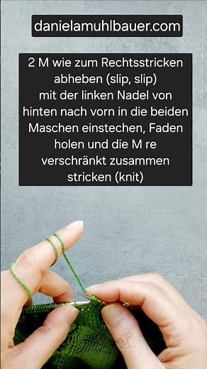 Dezentes Lochmuster stricken, ssk, yo, slip slip knit + yarn over #strickenlernen #tutorial #diy