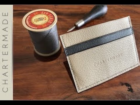 Leather card wallet tutorial using Chèvre - DIY