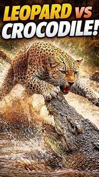 Leopard Attacks Crocodile in Water! Unbelievable Hunt 🐆🐊🔥
