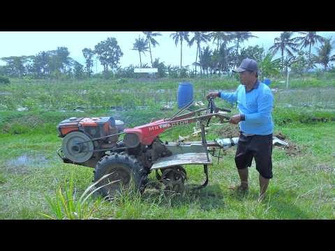 Tilling Thick and Tough Layers of Grass Using a Power Tiller Hand Tractor