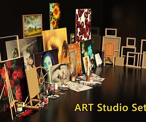 ArtStation - Artist Studio Set 190 | Resources