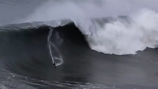 Surf's up in California as massive waves crash Mavericks Beach