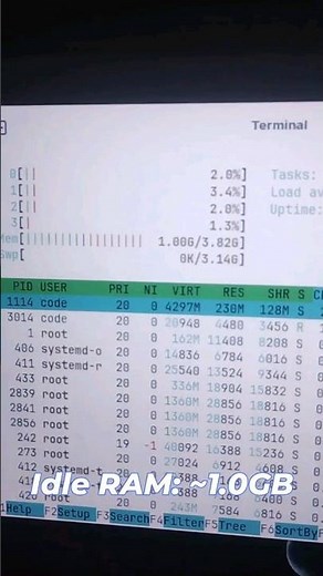 Zorin OS 17 | Idle RAM Usage #linux #zorinos