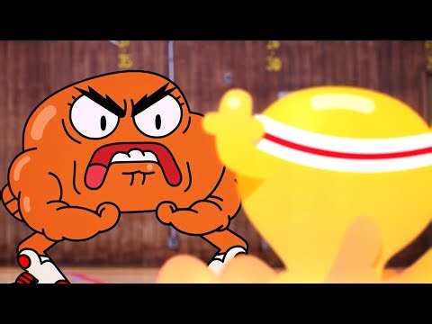 Darwin celoso en el partido de basket | El Asombroso Mundo de Gumball en Castellano