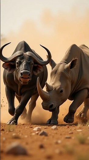 Epic fights | Bull vs Rhino | The Strongest Herbivore (Elephant, buffalo, horse)