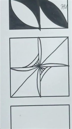 Zentangle Pattern Hoot | Easy Relaxing Drawing #shorts