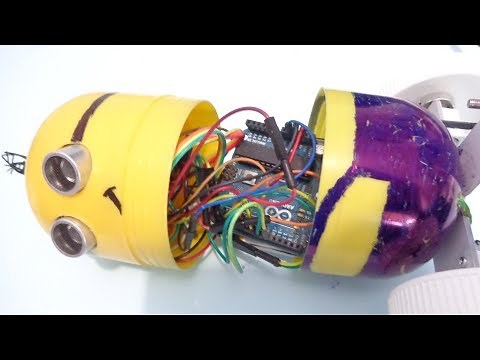 Making a Minion robot with Kinder Egg capsule (mechanics)