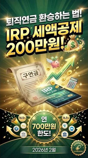 💰 퇴직연금 IRP 환승으로 세액공제 200만원! 3단계 방법 #Shorts