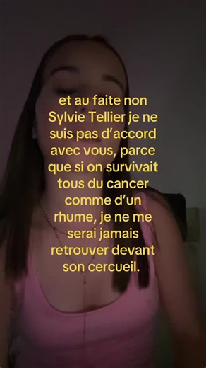 j’ai suivi la polémique qui m’a d’ailleurs beaucoup déplu, et toucher fortement étant donné que j’ai perdu ma grand mère d’un cancer. Le cancer est une maladie, qu’on ne soigne pas comme un rhume et qu’on ne peut pas cacher contrairement à ce qu’elle pense elle. Toutes les victimes du cancer vous avez tout mon soutien, continuer d’avancer, de vous battre et de croire en vous vous êtes les plus forts !! et une pensée à toutes les personnes qui ont été tué par le cancer, dont ma mamie chérie. #tik