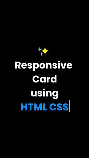 Responsive Card using HTML CSS coding #coding #css #htmlcss #website #html #cssanimation