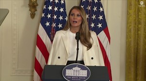 Melania Trump unveils stamp honoring Barbara Bush