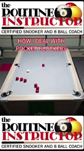 How I deal with pocket blockers #TheRoutineInstructor #trickshots #10ball #9ball #8ball #snookerlover #8BallPool #snooker #billiards #reelsfb | The Routine Instructor Certified Snooker & 8 Ball Coaching