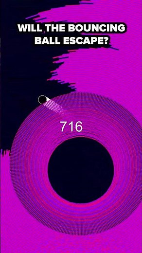Can it escape? 🤔 #satisfyingvideo #physics #bouncingball
