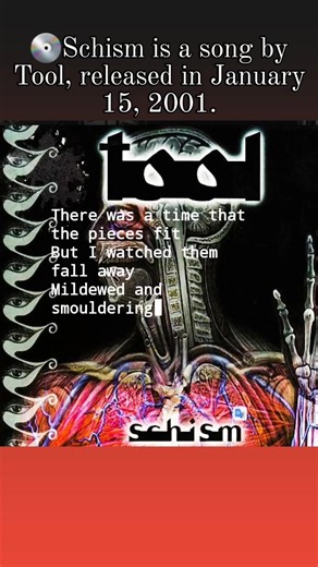 💿Schism is a song by Tool, released in January 15, 2001. #toolband #Schism | Only Grunge Page