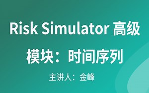 Risk Simulator & Real Option软件视频教程--Risk Simulator 高级模块：时间序列