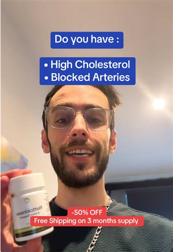 Blocked arteries and High Cholesterol ? #nattokinase #highcholesterol #TikTokMadeMeBuylt