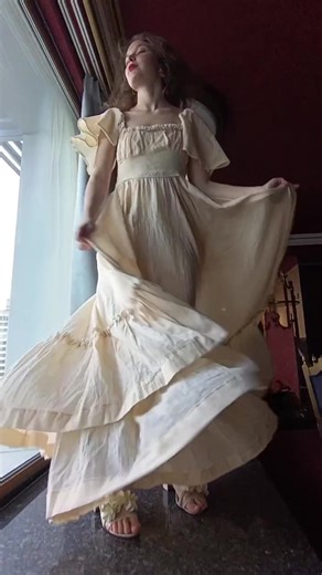 Extra Long Vintage Dress for Everyday Wear