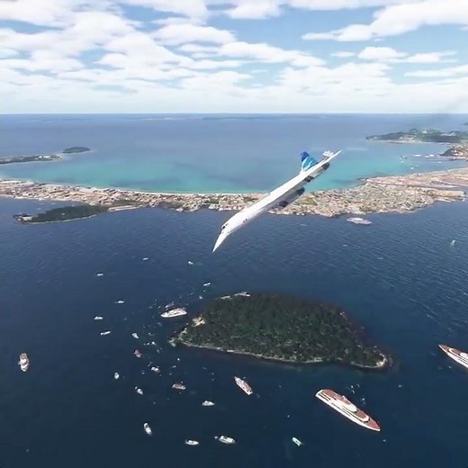 This Concorde approach is absolutely unhinged 😱 #flightsimulator #concorde #shorts
