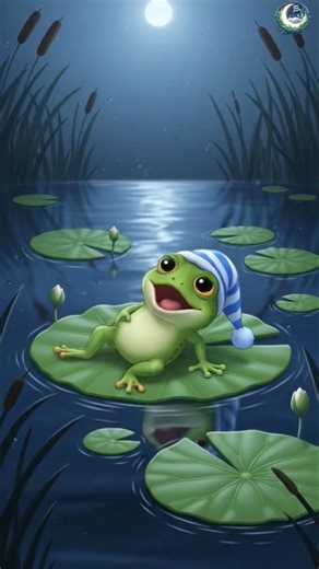Sleeping Frog Won’t Wake Up Singing on Lily Pad | Funny Cartoon Animation Sleep Short #shorts