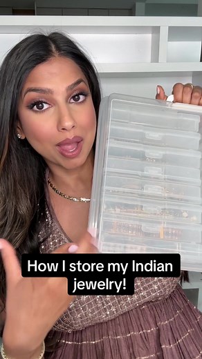 My favorite way to organize and store my indian jewelry! Learned about this hack yeara ago from ami desai and still doing it this way! #indianjew