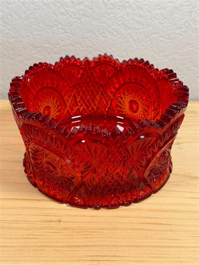 Ruby Red Diamond Classic Handmade Glass Bowl