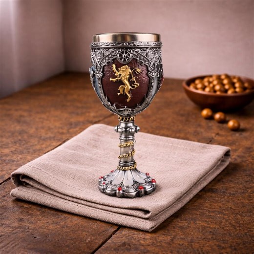 Medieval Lion Goblet, Gothic Wine Chalice, Stainless Steel Liner - Etsy