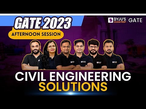 GATE 2023 Civil Engineering (CE) Paper Solution | Afternoon | Complete GATE Civil 2023 Solutions