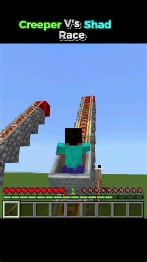 Minecraft Creeper V's Shad Race | Funny #shortsfeed #shorts #minecraft #minecraftshorts
