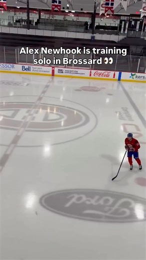 Alex Newhook is back on the ice after fracturing his right ankle on November 13. (via: @pfrioletrds) | TSN