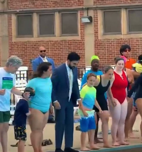 Mayor Mamdani just jumped into a pool, fully clothed. He kicked off NYC’s outdoor pool season by jumping into the Thomas Jefferson Pool in East Harlem. This year marks the 90th anniversary of the city’s iconic WPA-era pools. Could you ever see Trump doing this?