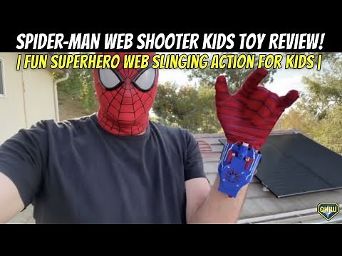 Spider-Man Web Shooter Kids Toy Review! | Fun Superhero Web Slinging Action for Kids | QHJIU