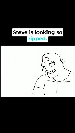 getting RIPPED at the GYM #funny #stevecomeback #memes #animation #comedy #gym #workout