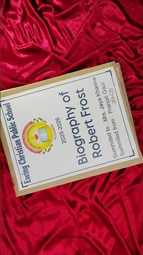 Class 12th English project on the "biography of Robert Frost" ✨