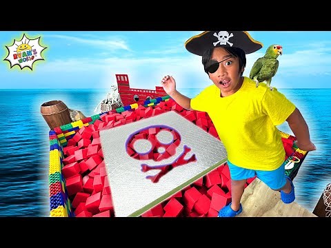 Ryan Jumping through impossible shapes challenge Pirate Edition