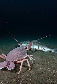 Giant Isopod Feeds in Abyss | Rare Deep Sea Scene