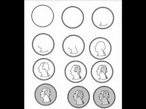 How To Draw A George Washington Quarter Step By Step Drawing Tutorial