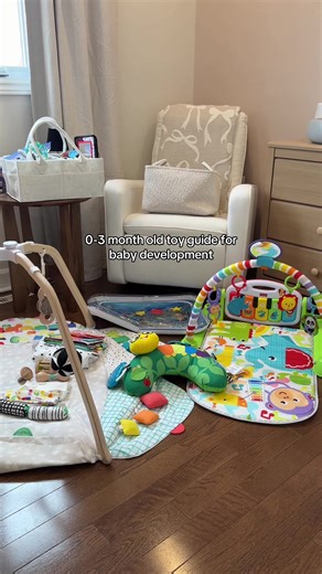 best toys for 0-3 month old baby development 🧸🤍 #babytoys #babydevelopment #babymilestones #babytoy #babytiktok