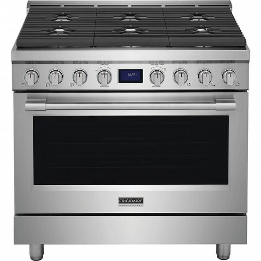 Reviews for Frigidaire Professional 36 in. 6 Burner Slide-In Gas Range in Stainless Steel with True Convection | Pg 1 - The Home Depot