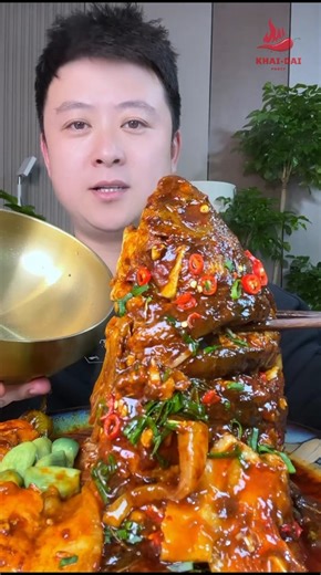 chinese people eating videos.🐟🍲Fish curry.Part:01.By Khai-Dai Party. #mukbang #chinesefood