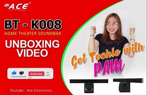 Ace Shoppers watch out. We will be posting the 1st ever Episode of "Get Techie w/ Pam". Everything you'll need to know about Ace BT-K008 Home Theatre Soundbar will be tackled on this episode. So join us and lets discover what Ace really has to offer. | Ace Electronics
