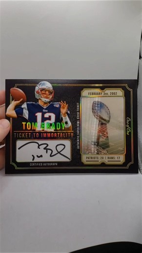Tom Brady Cut Signature + 2002 Super Bowl XXXVI Ticket = Ticket to Immortality