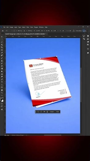 Photoshop 2026 - Tips for creating letterhead mockup #photoshop #desinity #shorts #photoshop2026