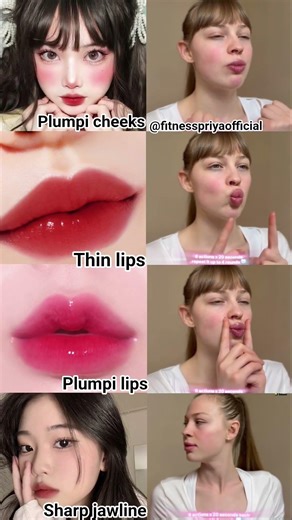 Get Plump Cheeks, Fuller Lips & Sharp Jawline in 7 Days 😍 | Face Yoga