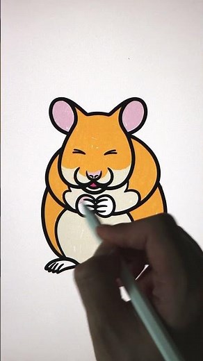 How To Draw Hamster | Drawing and Coloring for Kids #shorts #drawing