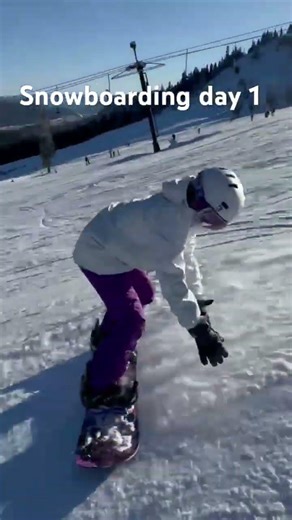 First time trying snowboarding! Loved it!