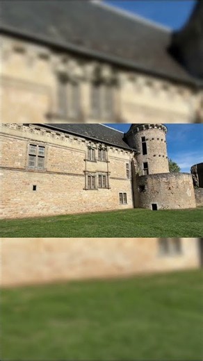Château d’Assier — façade ouest et premières fenêtres Renaissance