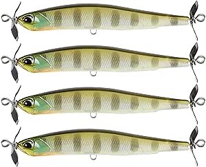 Realis Duo Realis Spybait 80 G-Fix, 80mm/3.1": Pack of 4PCs - Premium Spinbait Fishing Lure for Bass, Trouts, for Anglers, Minnow Hardbody Baits for Trout, Bass, Perch: Gifts for Men, Made in Japan