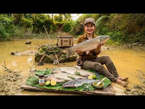 FULL VIDEO: 100 Days; Harvesting Giant Fish and Sweet Potatoes for Sale - Grilling Fish to Eat