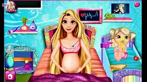 Pregnant Disney Princess Frozen Elsa & Anna, Rapunzel, Ariel, Jasmine Baby Birth Game Compilation