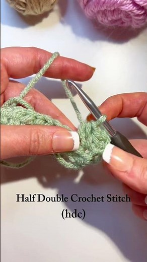 Beginner Crochet Tutorial Half Double Crochet Stitch #crochet #stitch #tutorial #halfdoublecrochet